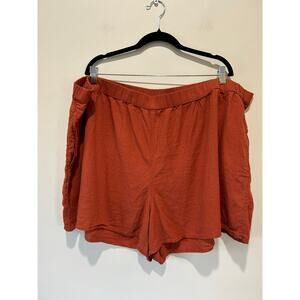 Universal Thread shorts womens size 3X rust color linen blend elastic waist